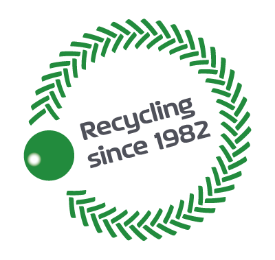 Logo med Recycling af brugte reservedele siden 1982
