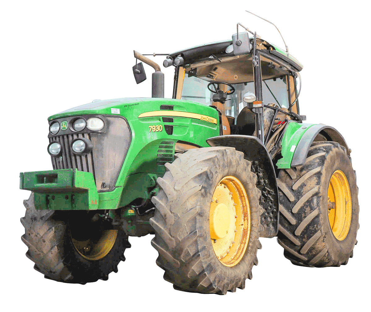 Brandschadige Traktoren werden aufgekauft.