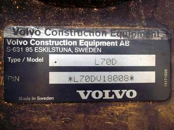 salg af Volvo L70 D Læssemaskine