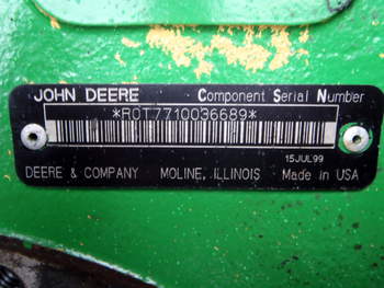 salg af Bagtøj John Deere 7710