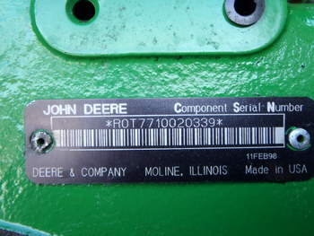 salg af Bagtøj John Deere 7710