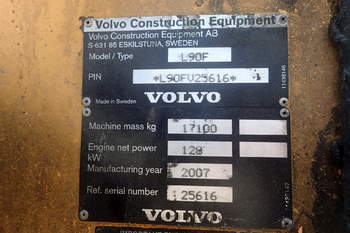 salg af Volvo L90 F  Wheel Loader