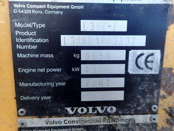 salg af Volvo L30 B  Wheel Loader