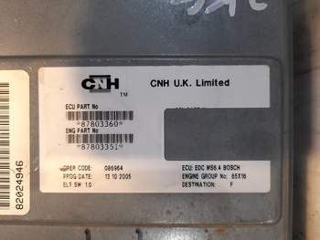 salg af ECU New Holland TM190 Motor