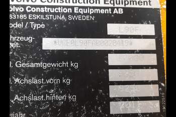 salg af Volvo L90 F Læssemaskine