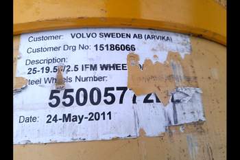 salg af Fælg Volvo L90 F Bag Højre