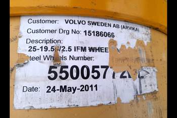 salg af Fælg Volvo L90 F VÄNSTER