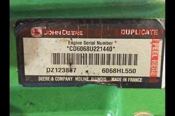 salg af Motorblok John Deere 6R 250