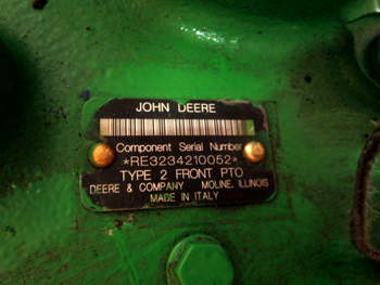 salg af FrontPTO John Deere 7215 R