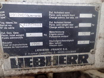 salg af Liebherr R912 Excavator