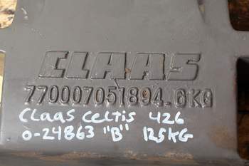 salg af Gewicht Claas Celtis 426