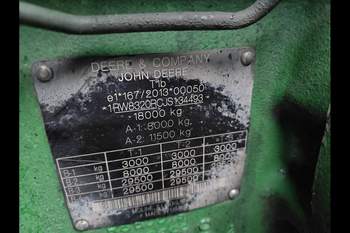 salg af John Deere 8320R traktor